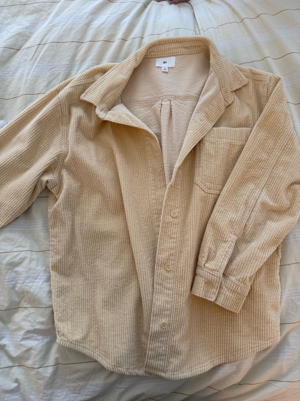 bp Beige Corduroy Button-Down Shirt